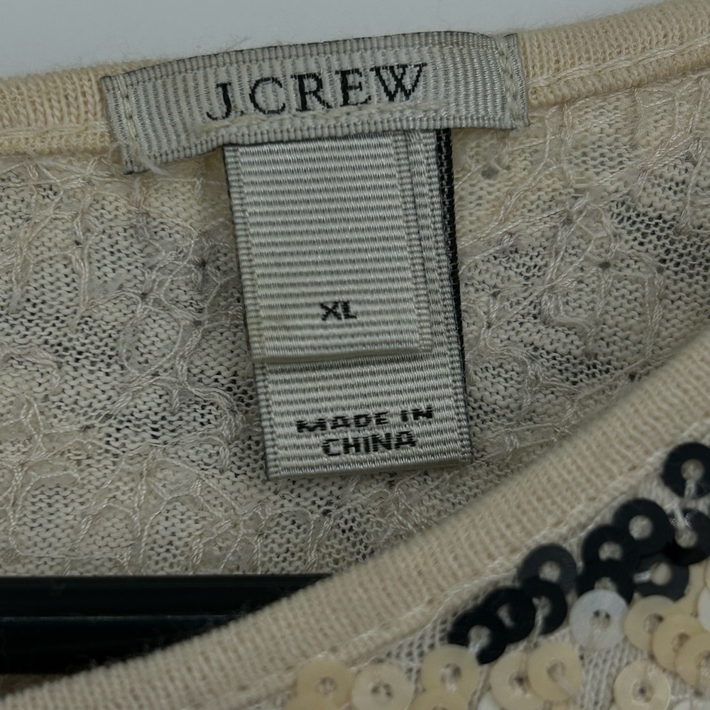 J. Crew Long Sleeve Sequin Chevron Shift Dress in Gold and Black - Picture 6 of 8